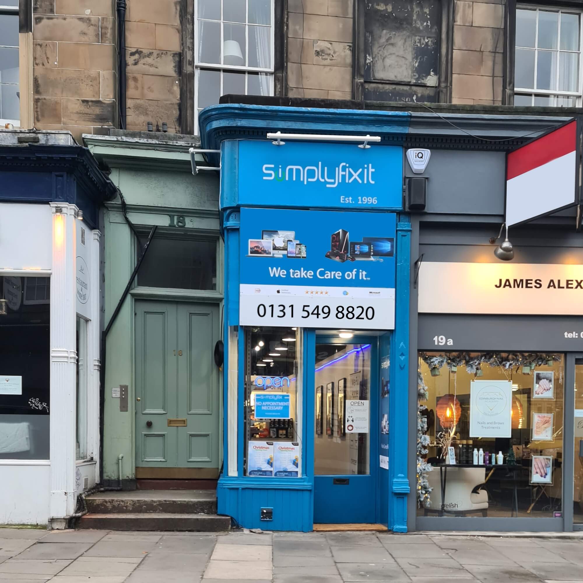 SimplyFixIt at Queensferry street, Edinburgh.