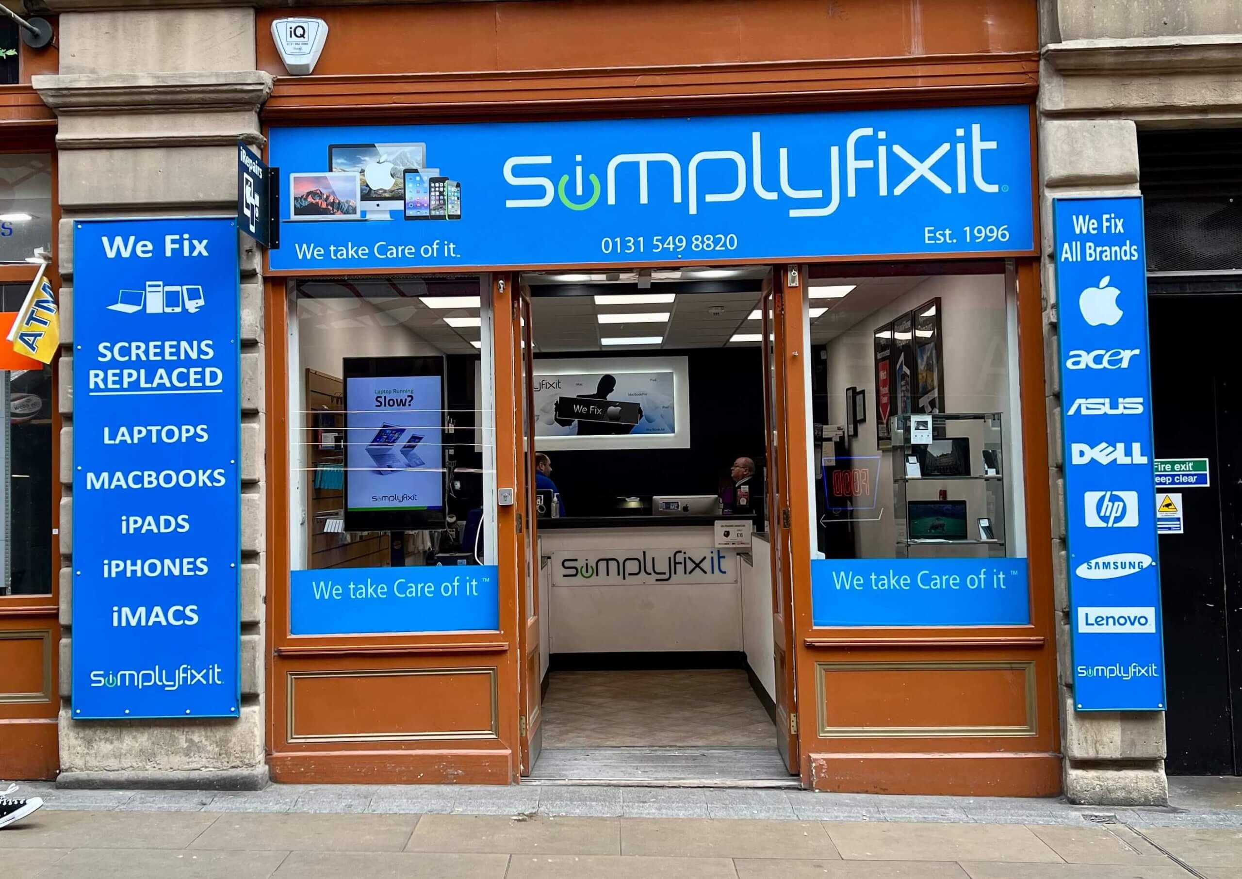The front of the Simply Fix It  shop at Waverley Steps.